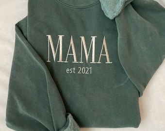 MAMA Embroidered Adult Sweatshirt // Mother’s Day Gift