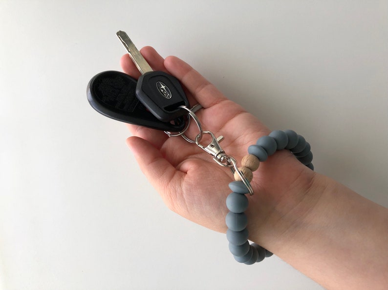 Silicone Bracelet Keychain // Lobster Clasp Key Chain// Etsy