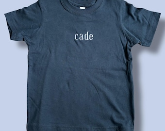 Personalized Name Embroidered Kids Cotton Shirt