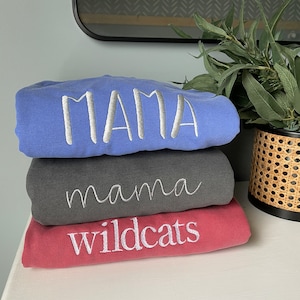 Custom Embroidered Comfort Colors Sweatshirt, Personalized Text