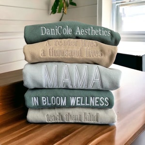 Custom Embroidered Adult Sweatshirt // Independent Trading Co Embroidered Sweatshirt