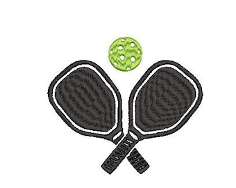 Pickleball Schläger Stickdatei, Gekreuzte Schläger (Digitaler Download)