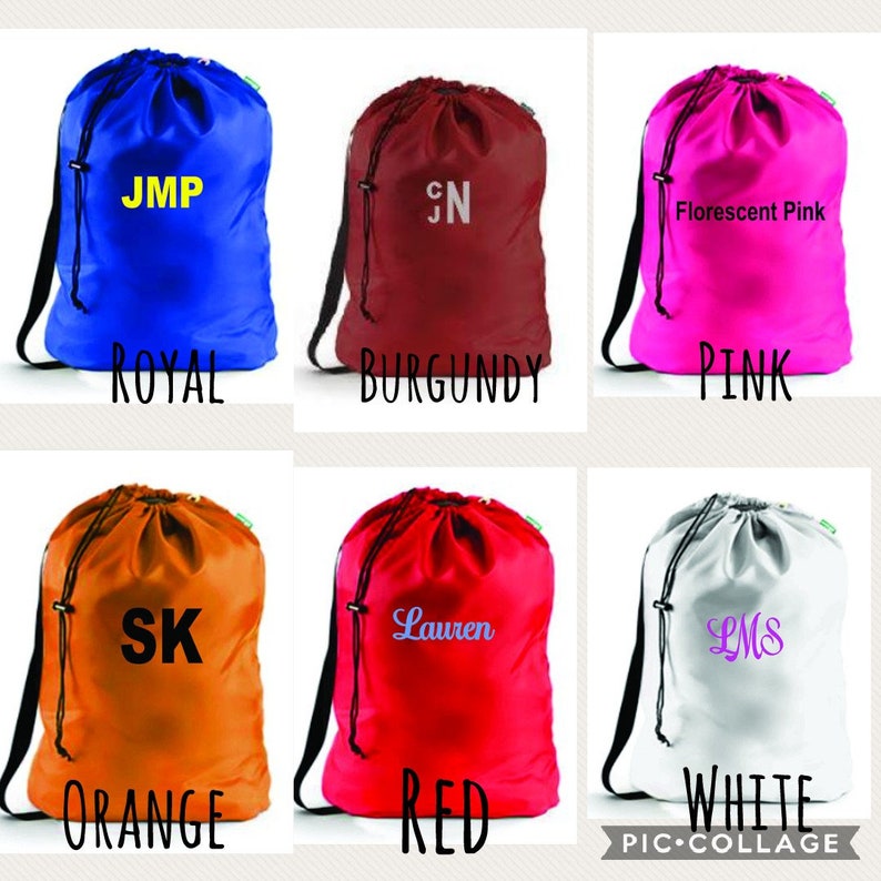 Dorm Room Bag,High SchoolGraduation Gift,Personalized Laundry Bag, FREESHIP Student Gift,Camping Bag,Monogrammed Laundry Bag,Sleepover Bag