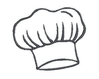 Chef Hat, Machine Embroidery Design, 4 Sizes, Hat Designs, Cook, Kitchen, Bakery, Apron Design, NOT A PATCH