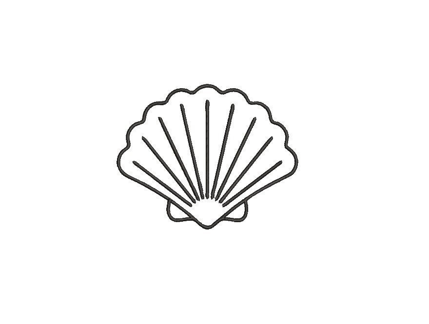 Sea Shell Machine Embroidery Design (digital Download) - Etsy