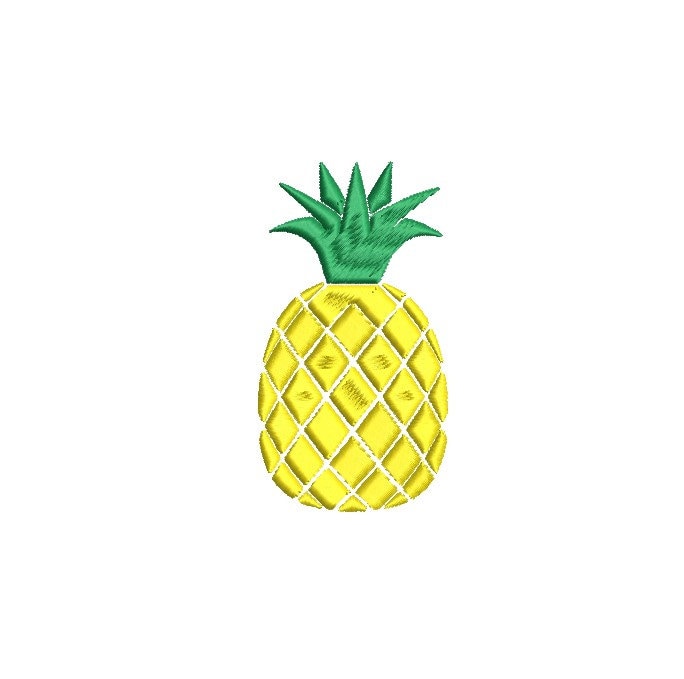 Pineapple Machine Embroidery Design 4 Sizes Pineapple Etsy UK