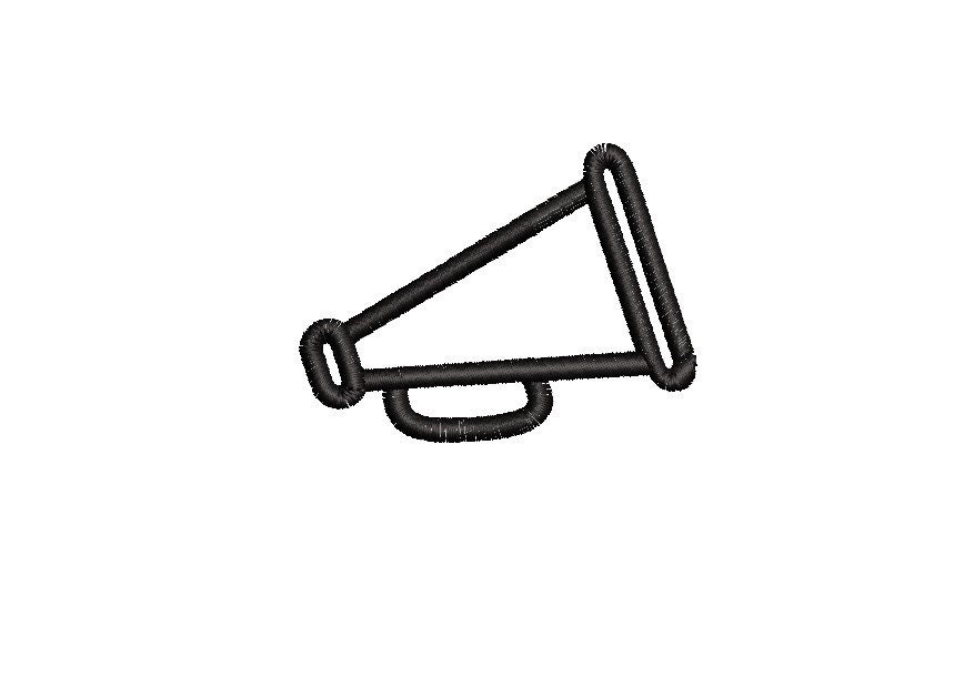 Megaphone, Cheer, Cheerleader NOT A PATCH, Machine Embroidery Design, 5 Sizes, Cheerleading Design, School Spirit, Spirit, School, Football