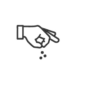 Hands Sprinkling Embroidery Design, Chef Apron Decor (4 Sizes) (Digital Design)