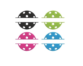 Split Pickleball Stickdatei, Maschinenstickerei, 3 Grössen, kein PATCH