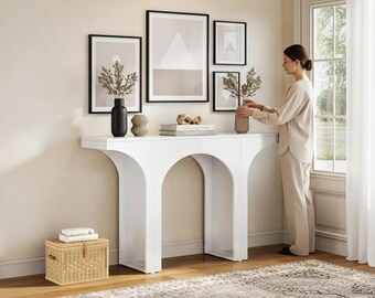 Console Table | Modern Arched Design | Entryway / Hallway Accent