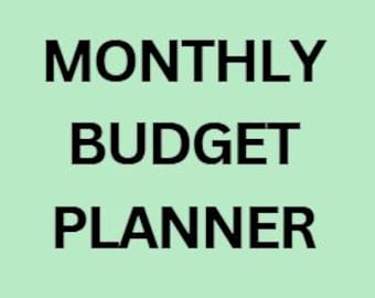Monthly Budget Planner Printable | Simple Expense Tracker | Minimal Finance Planner | Budget Worksheet PDF | Instant Download