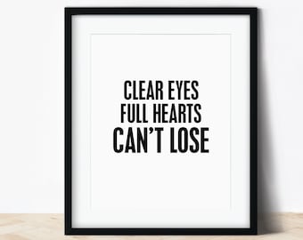 Friday Night Lights Print: Inspirational Sports Quote (Digital Download)
