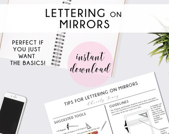 Tips for Lettering on Mirrors: One Pager / Mirror Lettering Tips