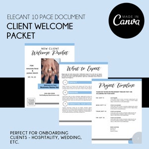 Client Onboarding Packet, Canva Template Business, Editable , Small Business Template, Instant Download, Client Welcome