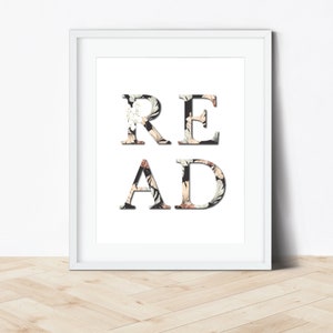 LEER imprimible, arte de pared de la guardería, niños imprimibles, decoración de la guardería, leer el arte de la pared, leer la decoración de la pared