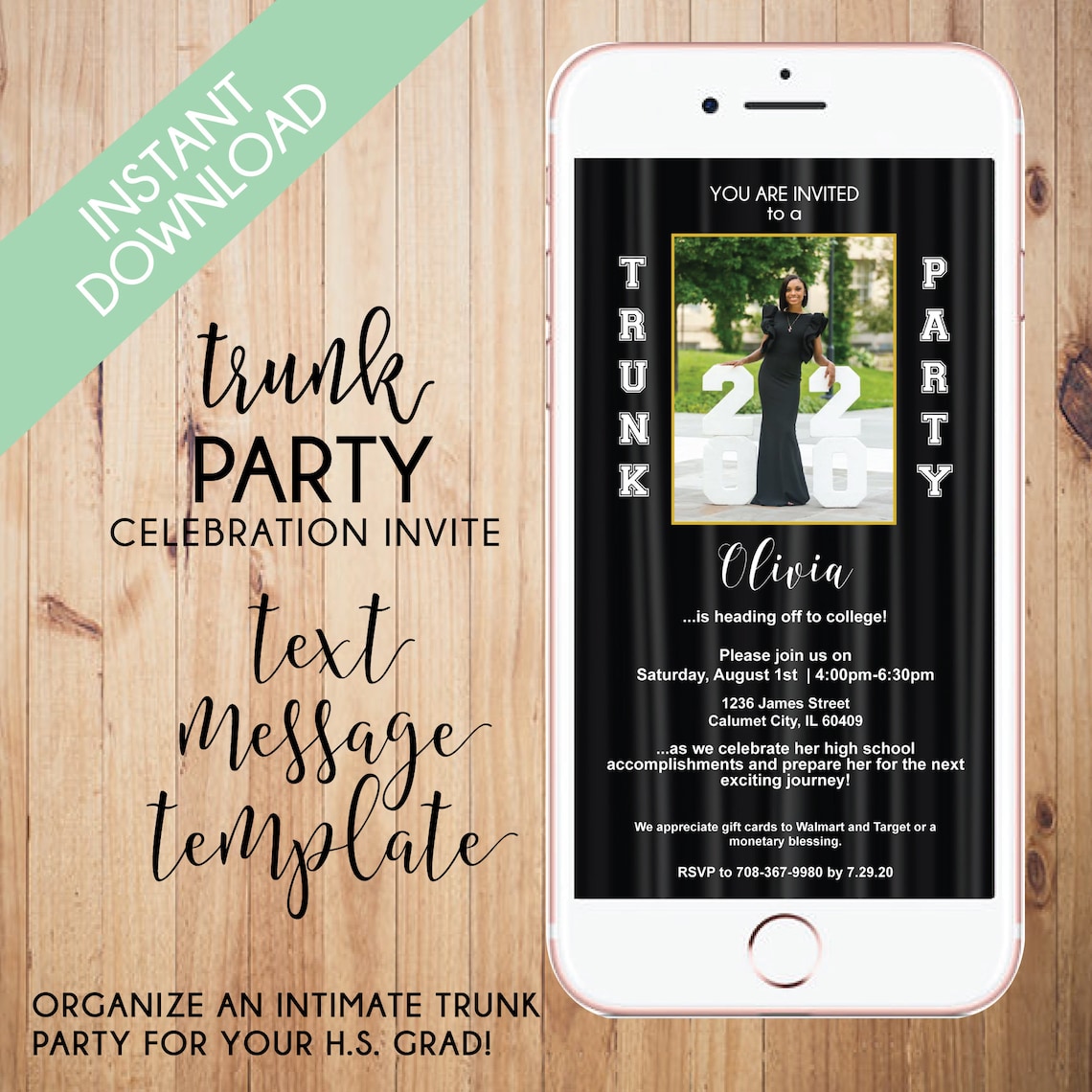 Trunk Party / EDITABLE Trunk Party Invite / Digital Invite / Etsy