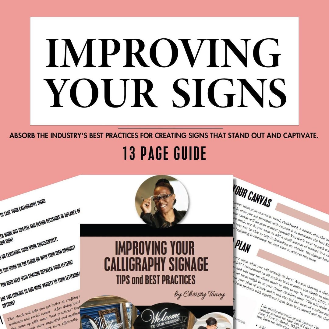 Sign Lettering Guide Improving Your Signs / Hand Lettering - Etsy
