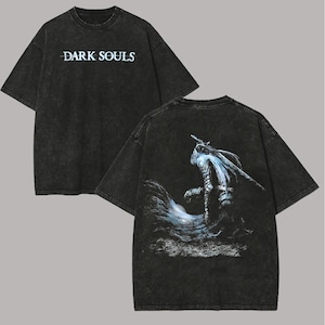 Vintage Wash Souls Shirt, Soulsborne Inspired, Video Game Aesthetic, Metal Style Gift for Him