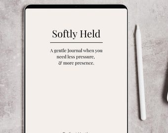 Gentle Daily Journal for Overwhelmed Women | Soft Living Digital Journal | Self Care Printable PDF