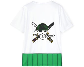 Zoro (One Piece) White and Green Shirt - Zoro's Logo