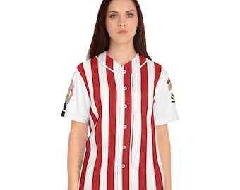 Zoro - One Piece Baseball Jersey | Red White Striped Button-Up