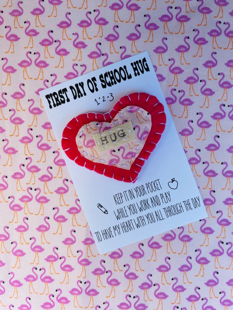 First Day of School Pocket Hug Back to School Hug Backpack Etsy