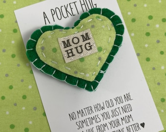 A Hug From Mom to Make Everything Better | Pocket Hug From Mom | Mom Hug | Away From Home Gift | Mailing You A Hug | Boy Mom Gift