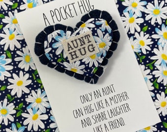 Gift from Aunt | Aunt Pocket Hug | Aunt and Niece Gift | Gift for Women | Gift for Niece | Favorite Aunt | Gift for Niece | Family Gift Idea
