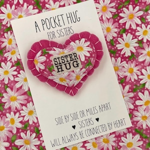 Sister Pocket Hug | Sentimental Gift | Missing You Gift | Small Birthday Gift | Get Well Soon Gift | Thinking of You | Mothers Day