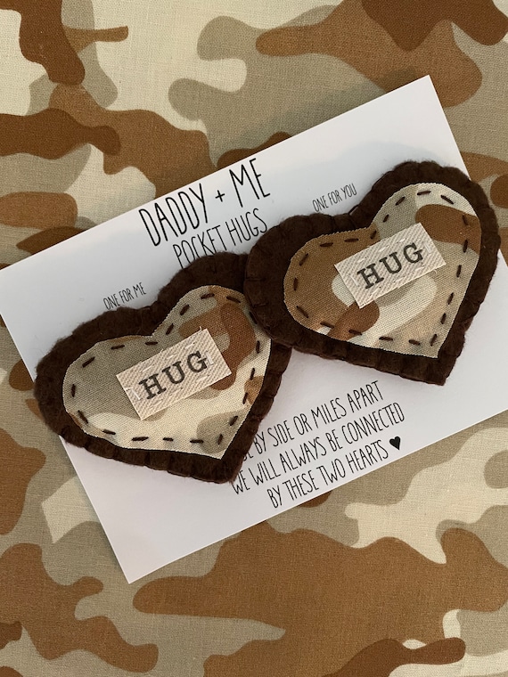 Gift for Deployed Dad | Pocket Hug for Deployment from Kids | Gift for Deployed Soldiers | Son in Law Deployment Gift | Deployment Countdown