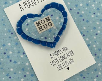 Missing You Gift From Mom | Boy Mom Pocket Hug | Sending Love From Mom Gift | Homesick Gift | College Freshman Gift | Mother Of Boy