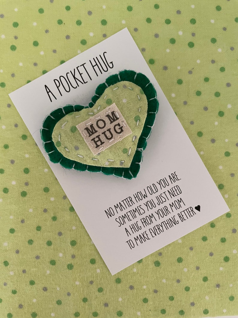 A Hug From Mom to Make Everything Better Pocket Hug From Mom Etsy