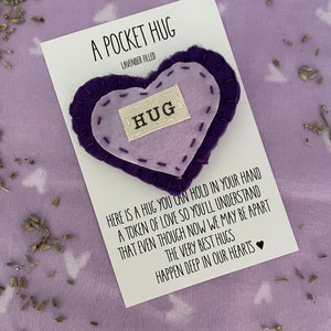 Lavender Filled Pocket Hug |  Bridesmaid Gift | Sachet | Sleep Gift | Relieves Stress | Relaxing Aroma | Calming Gift | Self Care Gift