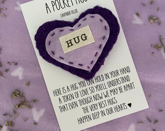Lavendel Gefüllte Tasche Hug | Brautjungfern Geschenk | Säckchen | Schlaf Geschenk | Lindert Stress | Entspannendes Aroma | Beruhigendes Geschenk | Selbstpflege Geschenk