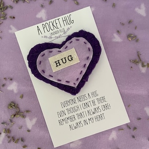 Lavender Filled Pocket Hug Relaxing, Calming Scent | Spa Gift | Stress Relief Gift | Gift for New Mom | Floral Aromatherapy | Gift for Her
