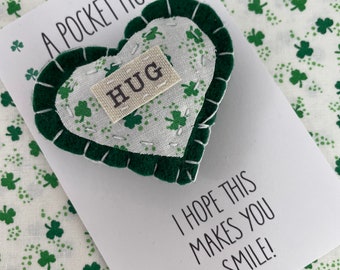Good Luck Gift for St Patrick's Day | St Patricks Day Teachers Gift | Irish Pocket Hug | St Patrick's Day Gift for Friend | Green Pocket Hug