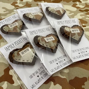 Bulk Military Deployment Gift for Family | Pocket Hug Military |Deployment Countdown for Kids |Open When Deployment |Deployment Care Package