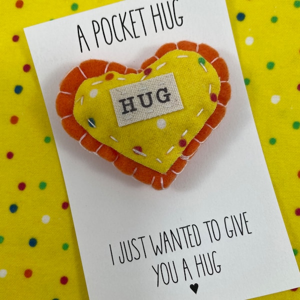A Big Hug From Me To You | Pocket Hug | Introvert Gift | Long Distance Friend | Mom to Daughter Gift | Mom To Son Gift | Handmade Hug