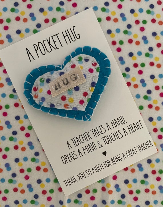 End of School Year Teacher Thank You Pocket Hug Gift Teacher - Etsy