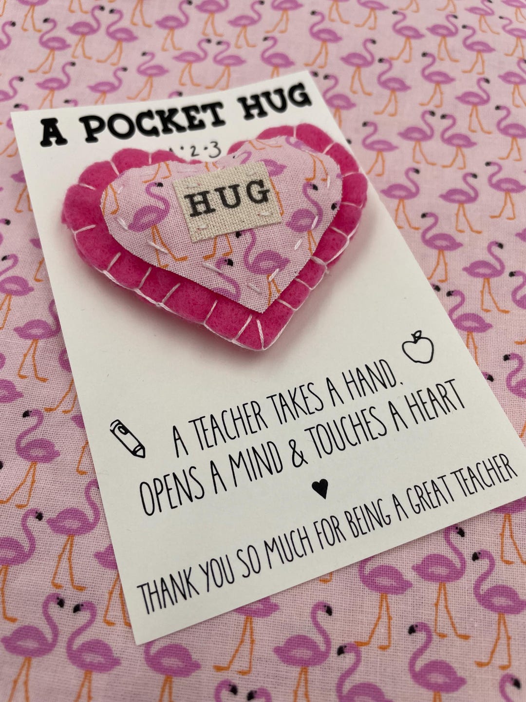 End of School Year Teacher Thank You Pocket Hug Gift | Teacher ...