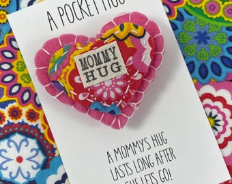 Mommy Pocket Hug | A Mom's Hug | Mommy Hug | Gift for Mommy | Missing Mommy Gift | I Love You More | Love Mommy | Family Love | Mommy and Me