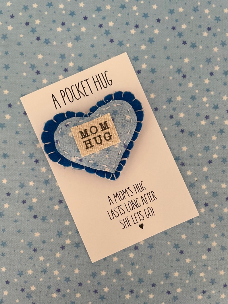 A Hug From Mom to Make Everything Better Pocket Hug From Mom Mom Hug Away From Home Gift Mailing You A Hug Boy Mom Gift image 5