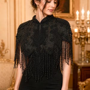 shrug for dresses cocktail Women's Evening Shrug Velvet Gilding Long Sleeve Open Front Elegant Cocktail Bolero