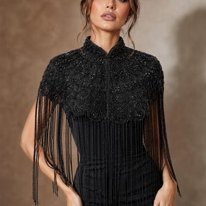 black shrug for formal dress Black Shrugs and Boleros for Evening Dresses