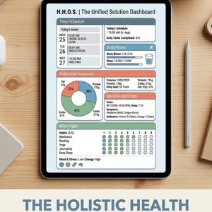 Planificador de salud integral / Registro de síntomas, medicamentos y sueño (descarga digital)