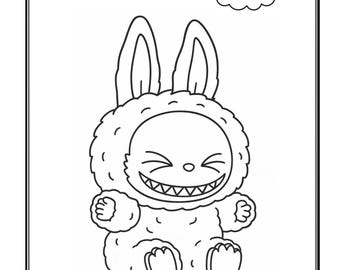 子供向けのかわいいモンスターの塗り絵、ユニークなデザイン50種類（PDFパターン）