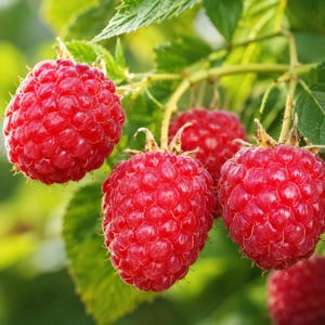 3 Heritage Everbearing Raspberry Live Plants, Large Dormant Bare Root Canes, Sweet Red Raspberry Bush, Hardy Fruit Plant, Fast Growing Berry
