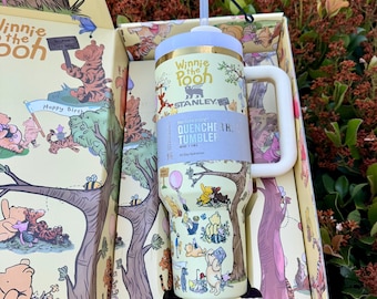 Personalized Classic The Pooh Stanley Tumbler 40oz, Laser Printed Design