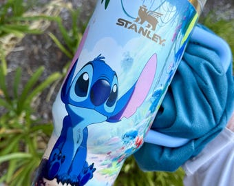 Personalized Stitch StanleyxDisney 40 oz Tumbler,  Nice Gift for Him Or Her