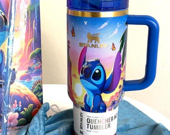 Personalized Stitch 40 oz StanleyxDisney Tumbler,  Nice Gift for Him Or Her